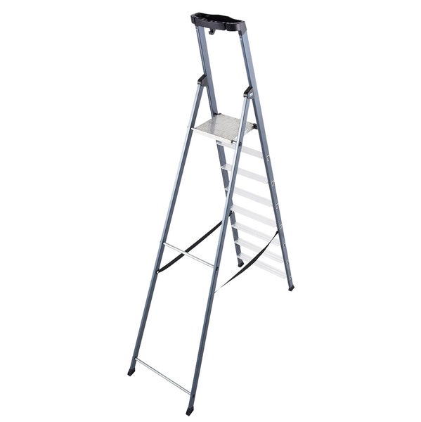 Aluminium-Trittleiter mit Plattform und Sicherheitsbügel