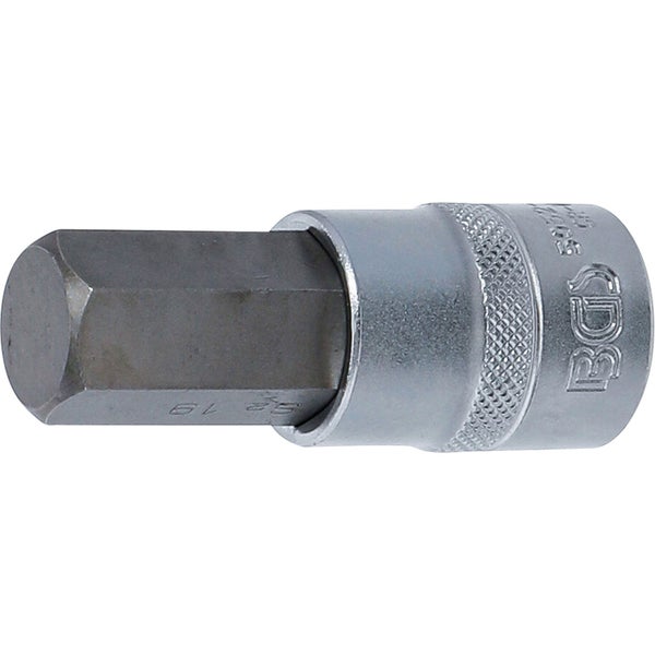 BGS Bit-Einsatz Antrieb Innenvierkant 12,5 mm (1/2) Innensechskant 19 mm - 5052-19