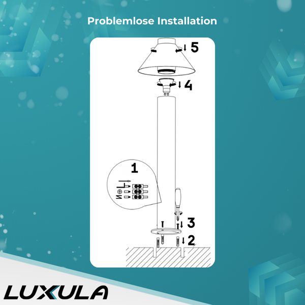 Installationsanleitung für eine Lampe