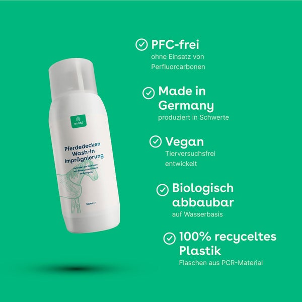 eco:fy Pferdedecken Wash-In Imprägnierung • Einwasch Imprägniermittel, Imprägnierer