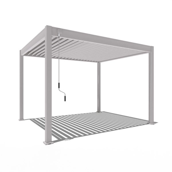 Weide Classic Alu-Stahl Pavillon 3 x 3,6 M Ivory Sand Pergola Freistehend