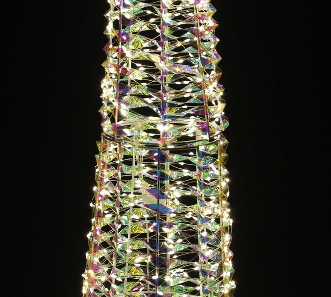 FRANK FLECHTWAREN | LED-Lichterkegel Rainbow, groß, H: 150 cm, METALL, KUNSTSTOFF