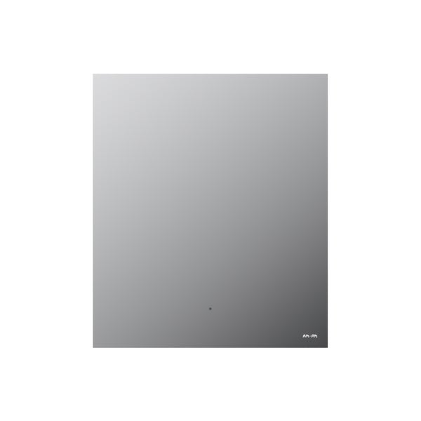Rechteckiger Badspiegel mit Touch-Sensor und AM.PM Logo.