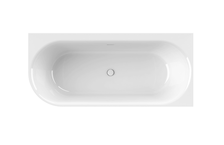 Draufsicht auf eine Badewanne
