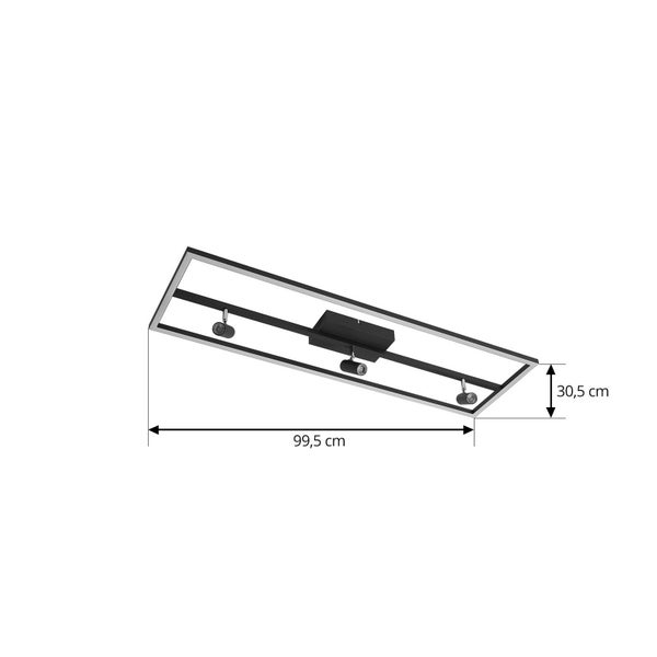 ,schwenkbar (Modern) in Schwarz aus Aluminium (1 flammig, ) - LED Lampe Deckenlampe Wohnzimmerleuchte