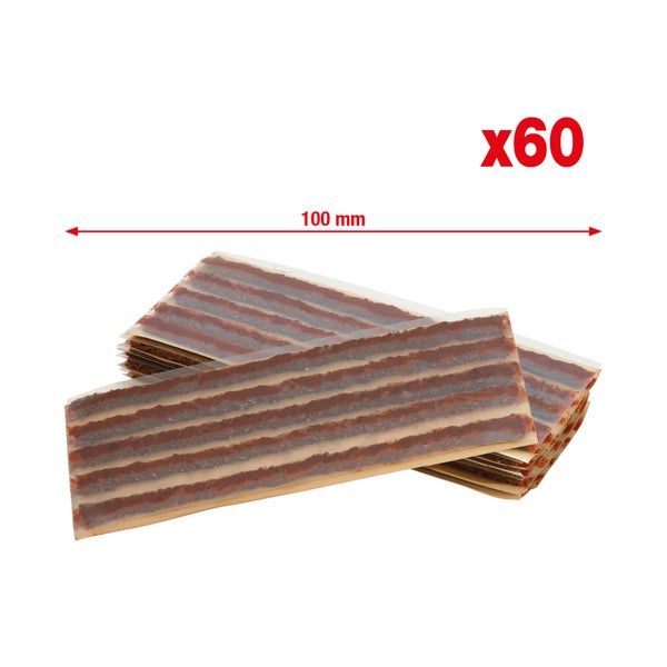 Sechzig Reifenreparaturstreifen, jeweils 100 mm lang