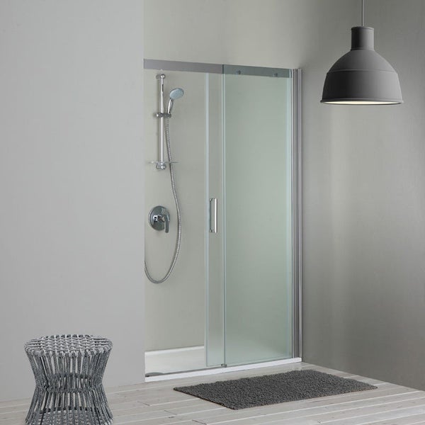 Duschabtrennung 130 cm feste Seite rechts Glas matt | Dream