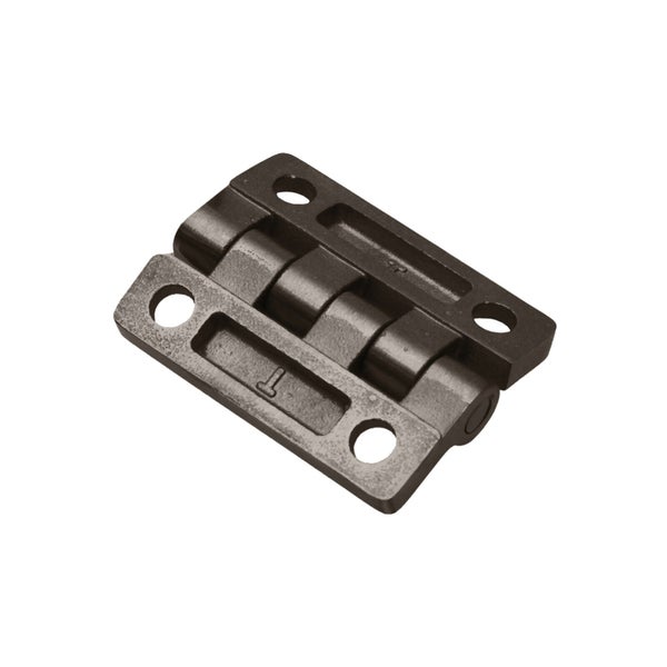 Ein schweres, geschmiedetes Scharnier aus Metall für Tore und schwere Türen.