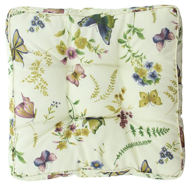 FRANK FLECHTWAREN | Sitzkissen Sommerwiese, POLYESTER, 40 x 40 x 8 cm