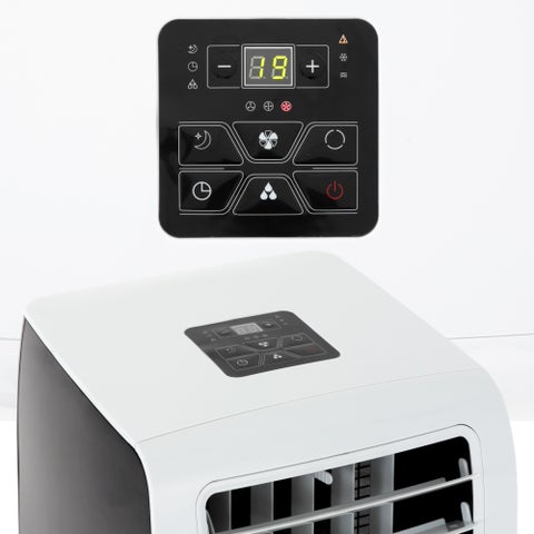 ECD Germany Mobile Klimaanlage 4in1, Luftkühler 9000 BTU 2,6kW, leise, 3 Stufen, Timer, für Räume bis 37m², Klimagerät mit Abluftschlauch, Ventilator mit Fernbedienung/LED-Display, Kühler/Entfeuchter-thumb-5