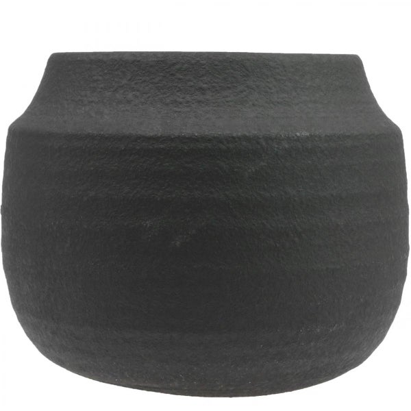 Schwarzer Pflanztopf aus Keramik