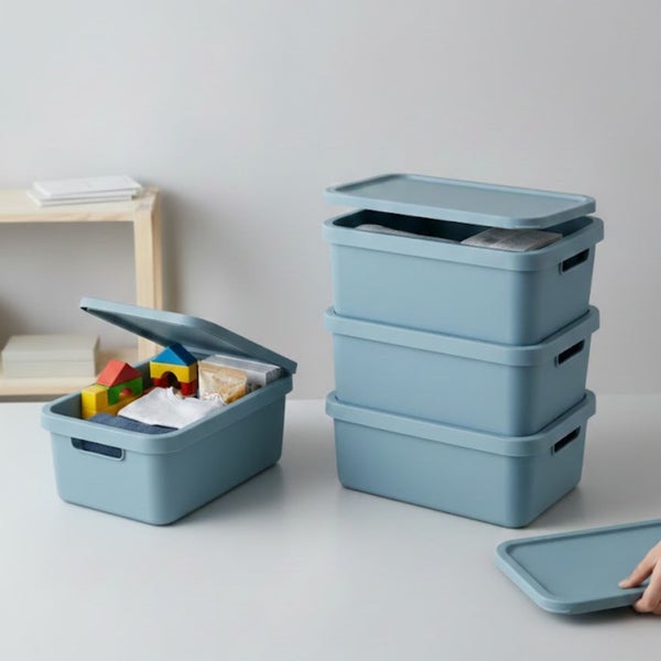 Stapelbare Aufbewahrungsboxen mit Deckel zur Aufbewahrung von Gegenständen