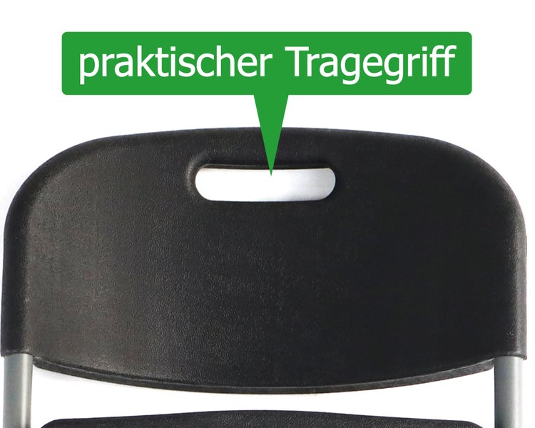 Ondis24 Klappstuhl Blasformen HDPE/Stahl schwarz