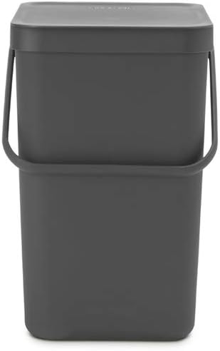 Brabantia Abfallsammler Mit Stay Open Deckel 25 Liter HxBxT 40 x 26,8 x 34,5 cm Kunststoff Dunkelgrau