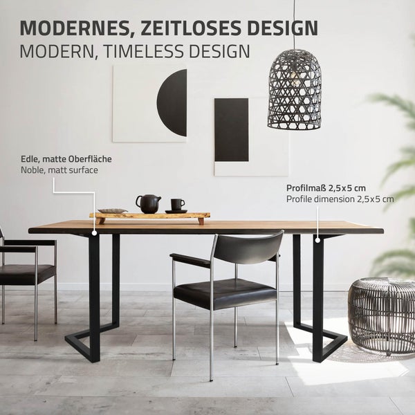 ML-Design 2er Set Tischkufen ARROW B44xH72 cm V-Form, Metall Schwarz, Industriedesign,  Kufengestell für Esstische & Schreibtische, Tischgestell Tischbeine Tischuntergestell Möbelfüße für DIY-Projekte