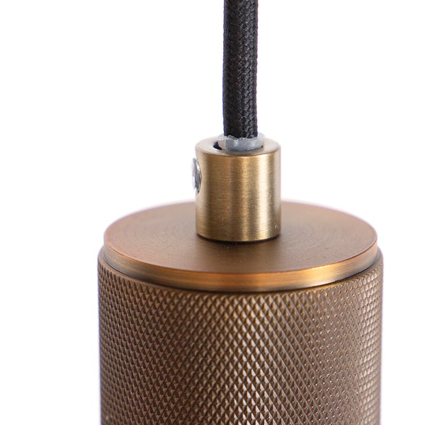 Skandinavische Hängelampe Bronze mit Glas 4-Licht - Kuppel