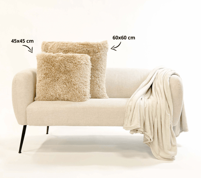 Fluffy Kissenbezug - Fluffy 60x60 cm, Beige