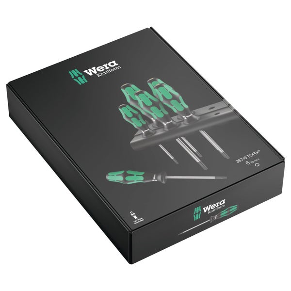 Wera 6tlg. 367/6 Schraubendrehersatz Kraftform Plus Torx + Rack - 028062