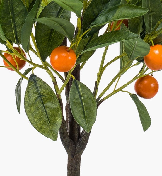 Künstliche Skabiose-Blüte mit pfirsichfarbenen Blütenblättern, grünen Blättern und Stiel zur Dekoration.