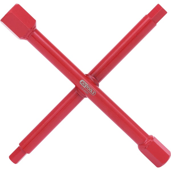 Radkreuzschlüssel mit vier verschiedenen Größen