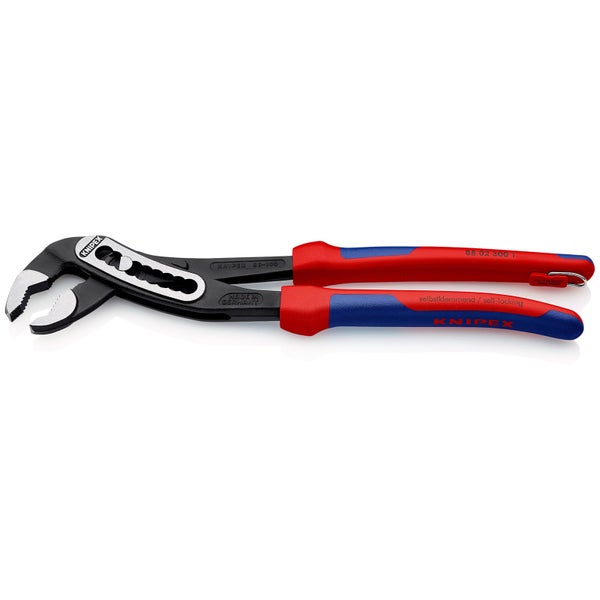 Knipex Alligator® mit Befestigungsöse schwarz atramentiert, mit Mehrkomponenten-Hüllen, mit integrierter Befestigungsöse zum Anbringen einer Absturzsicherung 300 mm - 8802300TBK