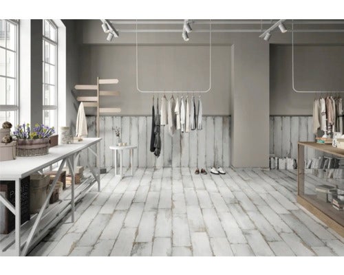 Bodenfliese Pamesa Denver white 20x120cm rektifiziert
