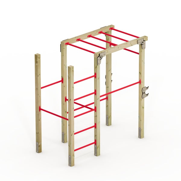 WICKEY FIT Base 605 – Outdoor-Fitnessgerät – rot