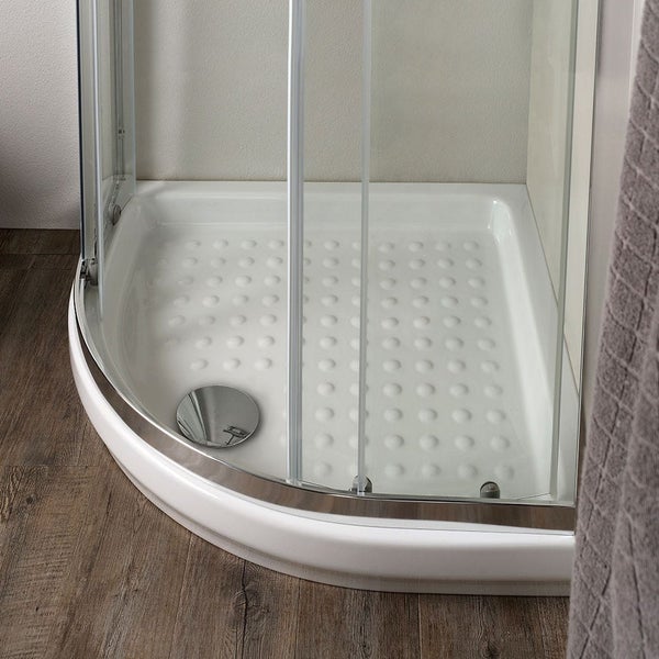 Runddusche 80x80 cm aus Sicherheitsglas und vollgerahmt, Chromprofile| Luna