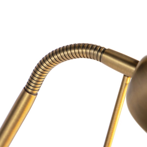 Detailansicht einer Schreibtischlampe mit flexiblem Arm