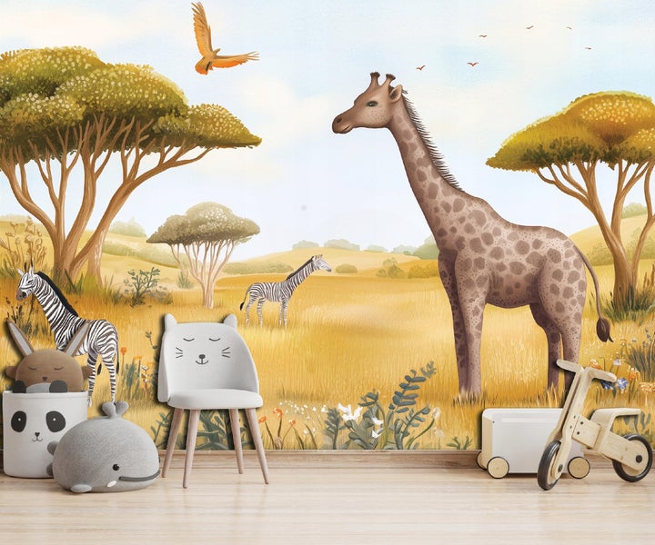 Fototapete Kinderzimmer Tiere Dschungel Kinder Vlies Tapete 350x250 cm