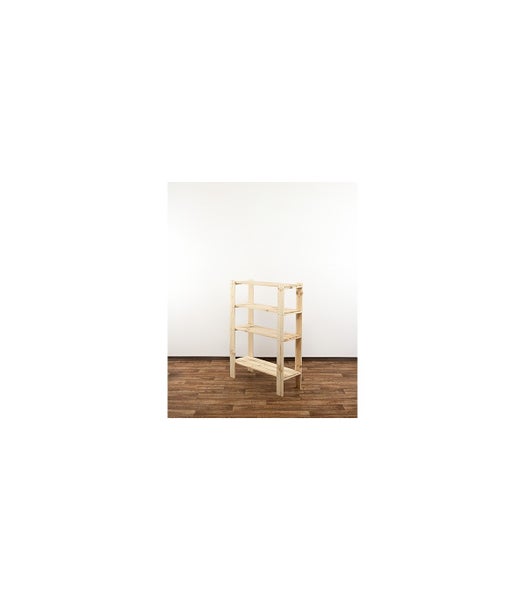 PROREGAL Holzregal Woodland HxBxT 115 x 80 x 30 cm Fachlast 120 kg 4 Fachboden Kiefernholz Natur
