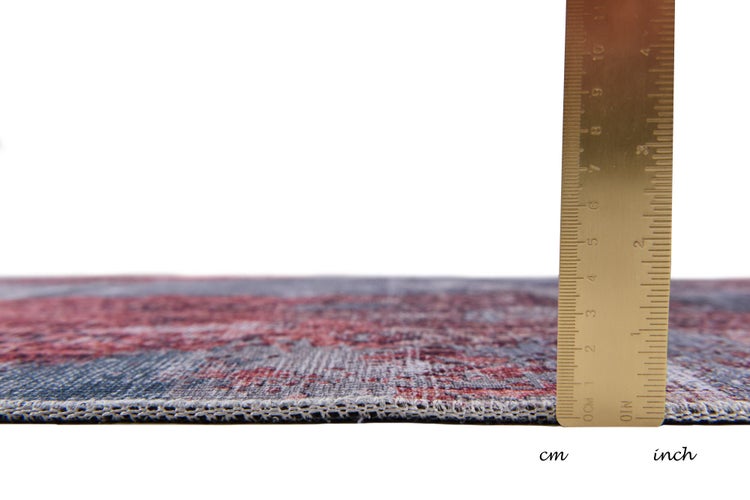 Weicher bedruckter Wohnzimmerteppich Cecilia Orange 70x140 cm