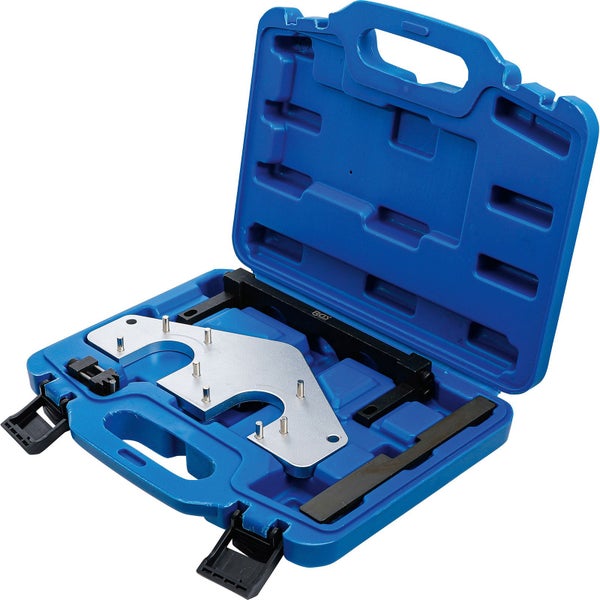 Motor-Einstellwerkzeugsatz im blauen Koffer