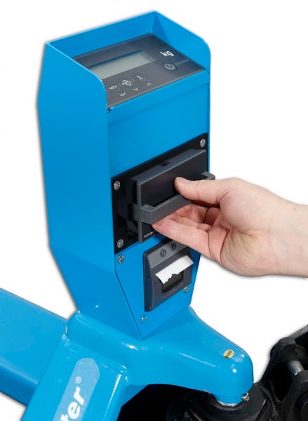 Hand bedient Waage mit Digitalanzeige und integriertem Drucker