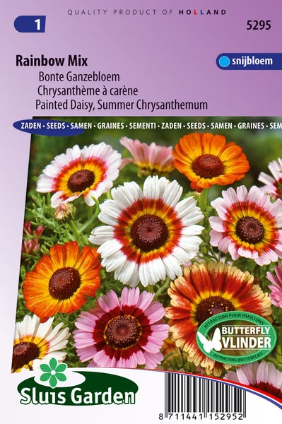 Regenbogenmischung Zinnia Blumensamen Packung