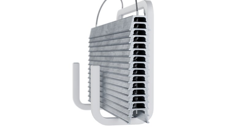 Aluminium-Lamellenheizkörper mit Aufhängung