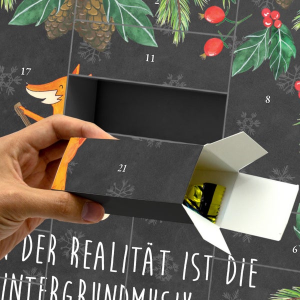 Mr. & Mrs. Panda Befüllbarer Adventskalender Fuchs Gitarre - Schwarz