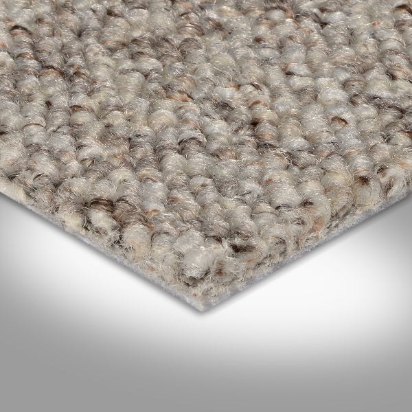 Teppichboden beige mit Vliesrücken und Schlingen Struktur 300 cm Breite (Meterware)