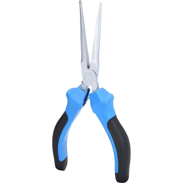 Spitzzange mit blau-schwarzem Griff