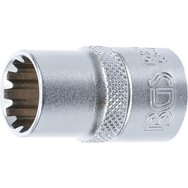 BGS Steckschlüssel-Einsatz Gear Lock Antrieb Innenvierkant 12,5 mm (1/2) SW 14 mm - 10214