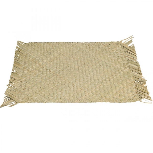 Rechteckige Tischmatte aus geflochtenem Naturmaterial