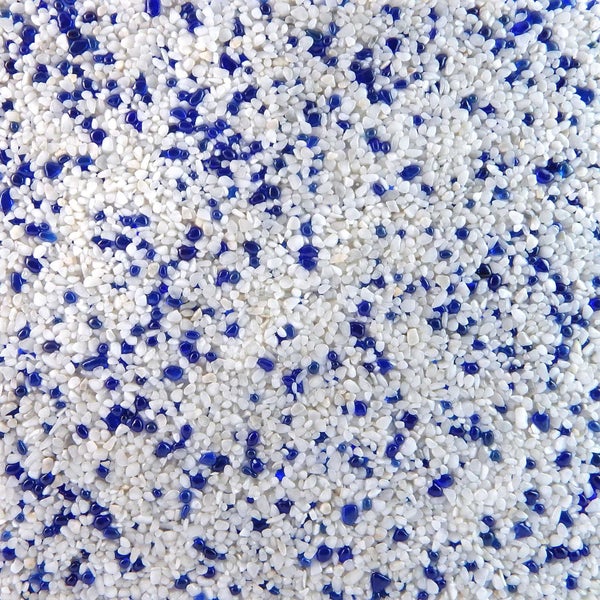 Terralith Glassteinteppich Vetro Zaffiro Blu / Bianco für 1 qm -außen-