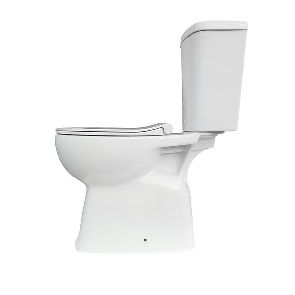 Bodenstehendes WC mit Spülkasten, Seitenansicht, Keramik