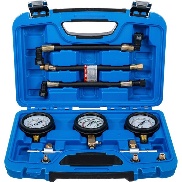 Kraftstoffdruckprüfer-Set in blauem Koffer