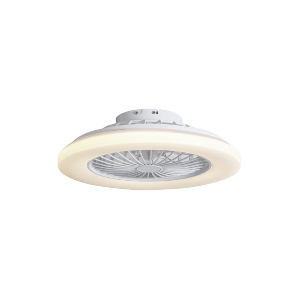 Deckenventilator mit integrierter LED Beleuchtung in runder Form