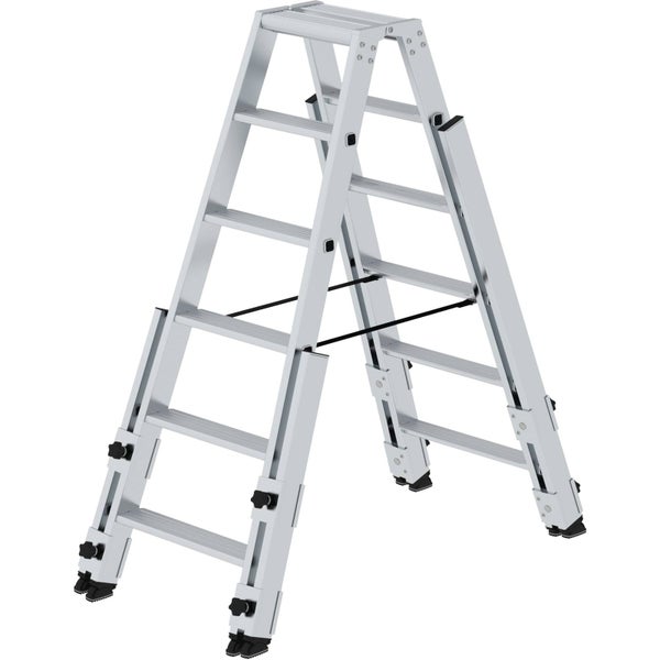 Günzburger Steigtechnik Stufen-Stehleiter treppengängig 2 x 5 Stufen - 042710