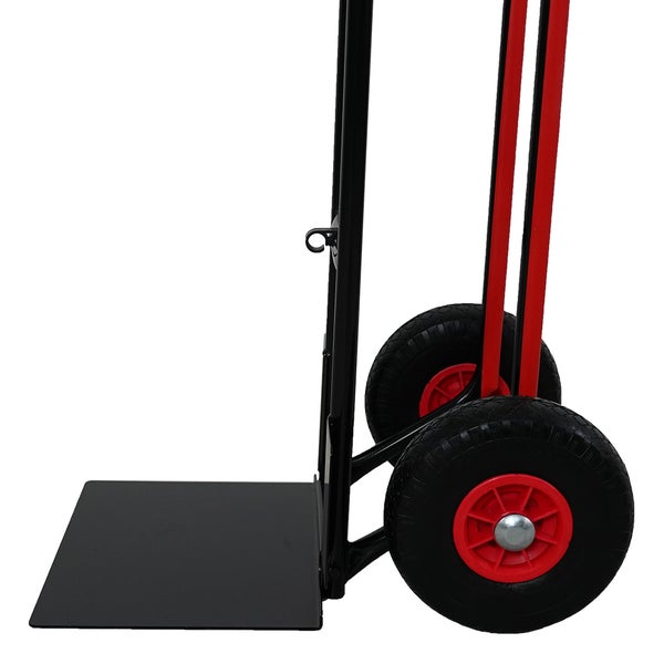 PROREGAL Sackkarre RAGNAR mit XXL klappbarer Schaufel HxBxT 117x60x60cm Tragkraft 250kg Pannensichere Räder Stahlrahmen Schwarz Transportkarre Staplerkarre klappbar