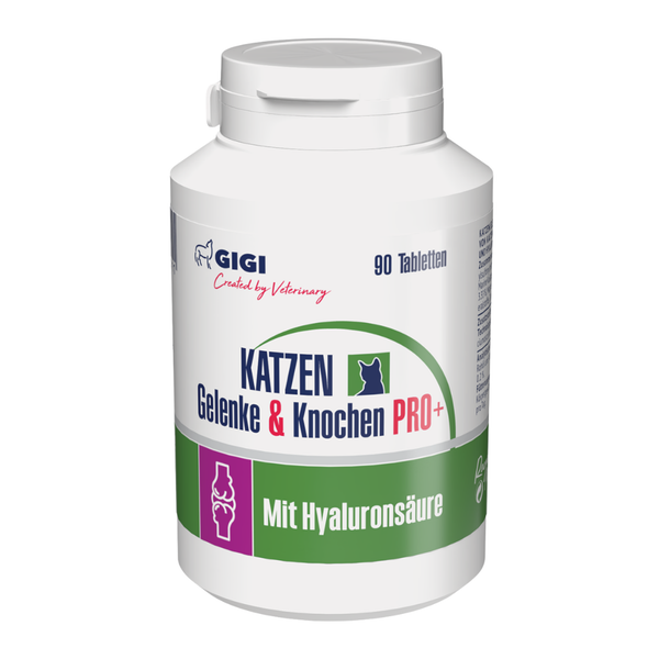 Gigi Katzen Gelenke und Knochen Pro+ Tabletten, 90 Stück, mit Hyaluronsäure