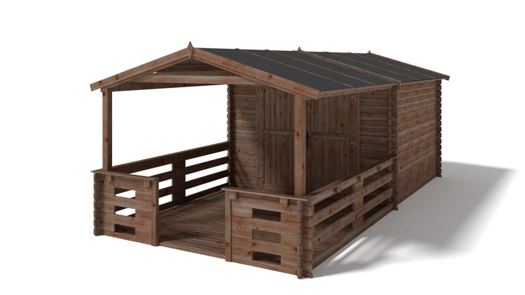 Überdachung für Veranden, Terrassen und Gartenhäuschen 3x3m - Imprägniert 