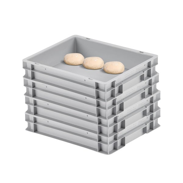 PROREGAL CHEFGASTRO SuperSparSet 4x Pizzaballenbox ohne Deckel HxBxT 75 x 30 x 40 cm 9 Liter Teigwanne für Pizzateig Stapelbare Pizzabox